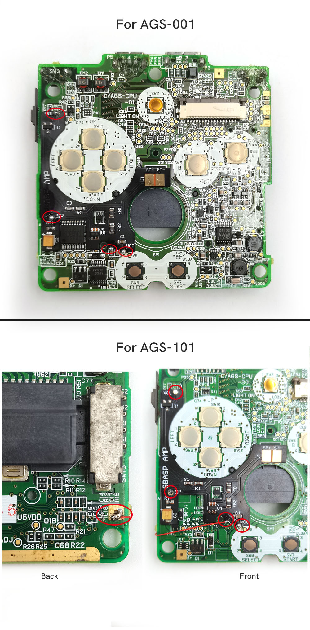 Amplifier For GBA SP/GBA AGS-0 - огляд і ціна Push Up Board
